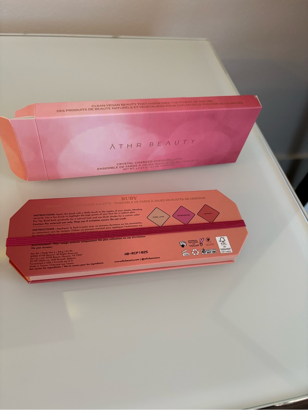 ATHR BEAUTY Crystal Cheek Palette - Pink & Coral Tones
